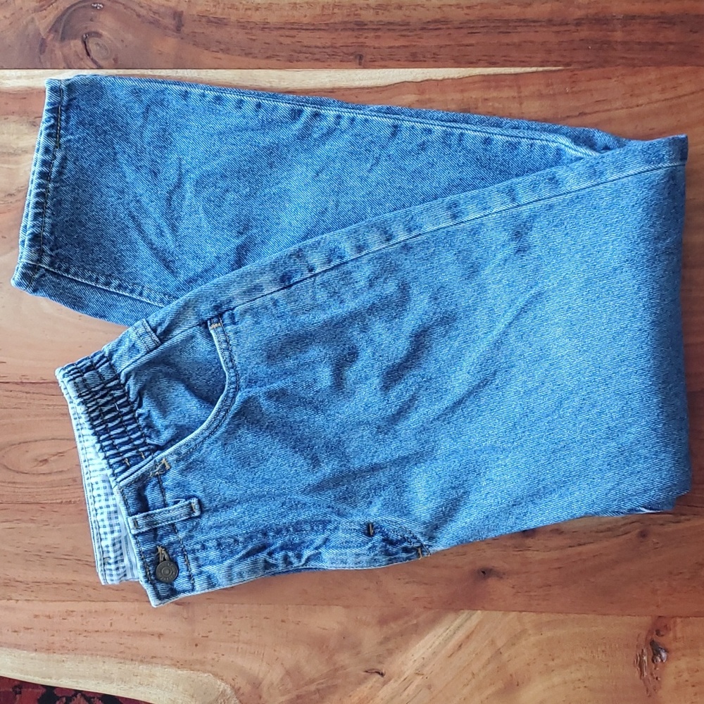 Vtg 90s Elastic Waist Mom Fit Jeans
